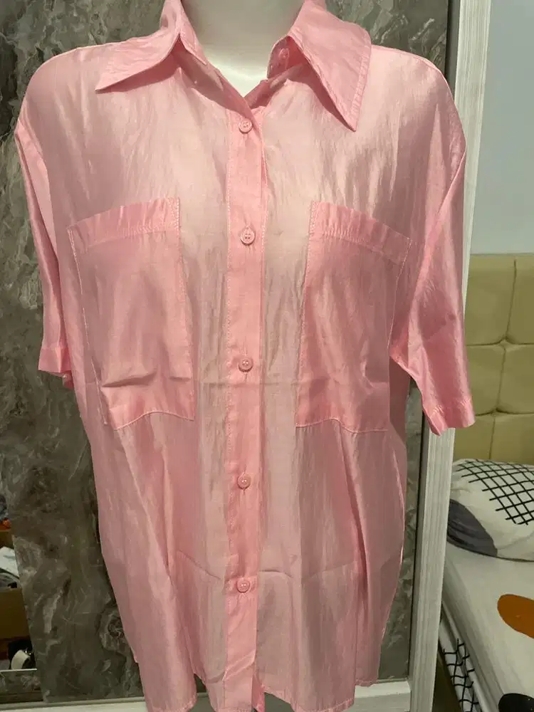 Kemeja callie pink masih baru belum dipakai