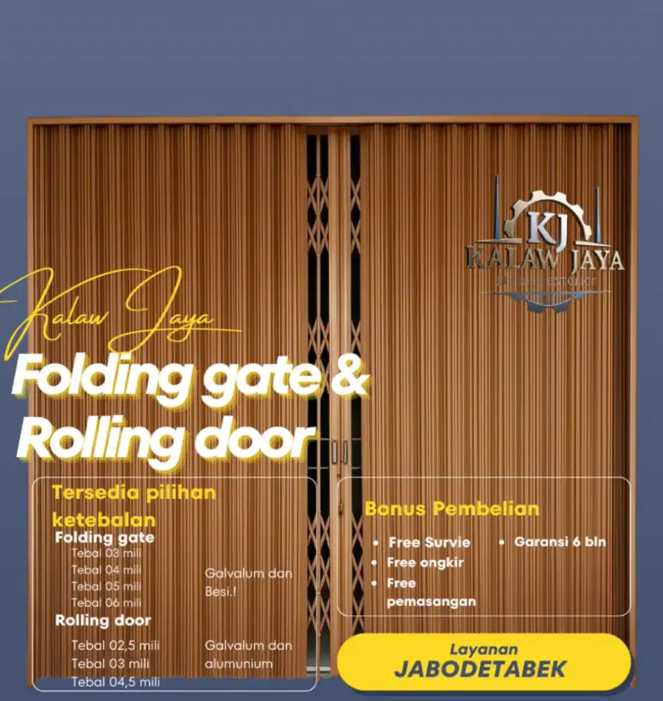 Pintu Pengaman Ruko Folding Gate Dan Rolling Door sekitarnya