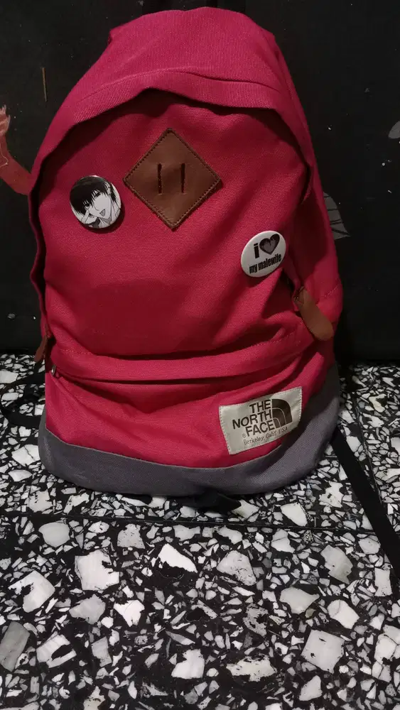 Ransel the north face warna fusia original