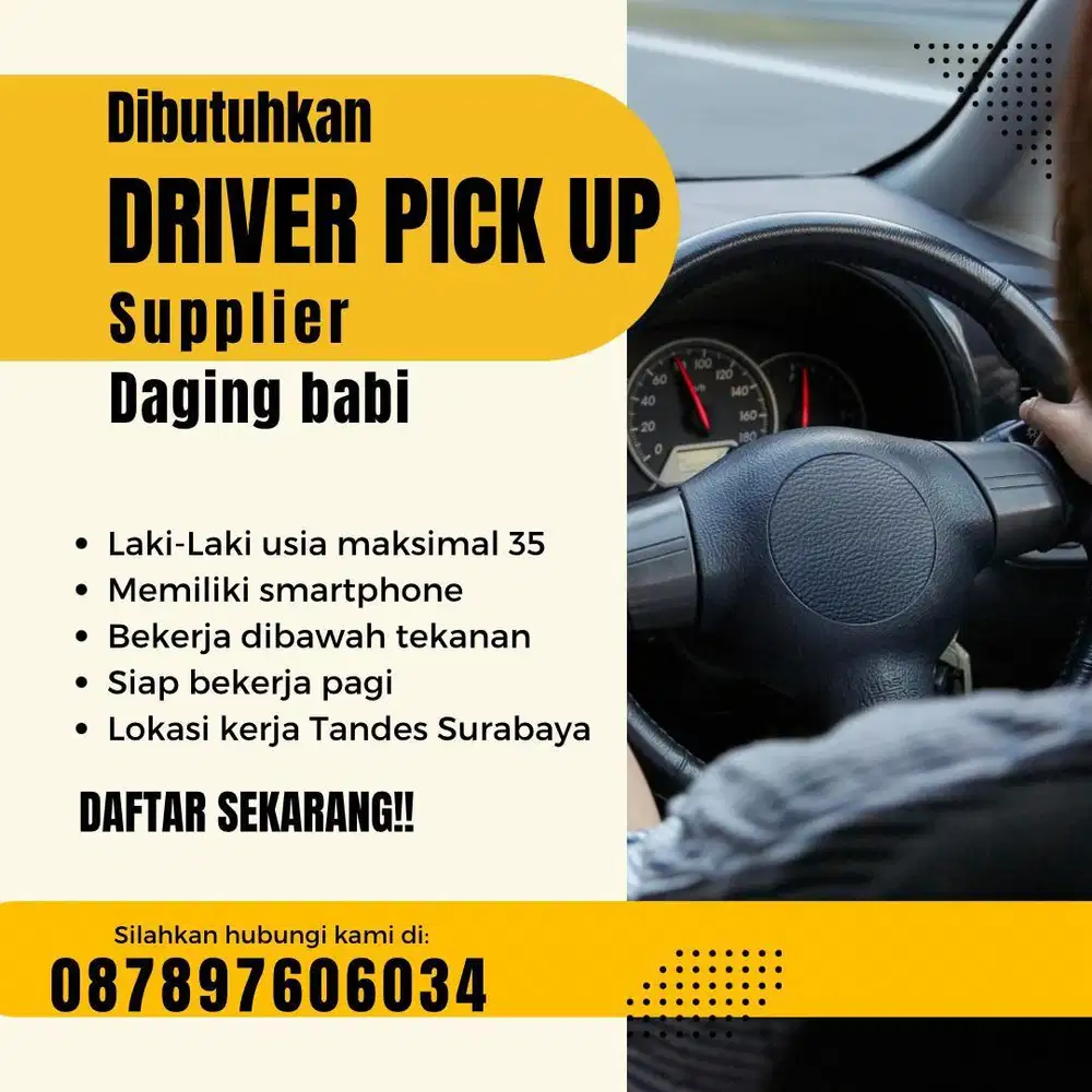 Sopir pick up kirim dalam kota