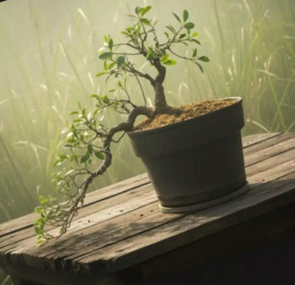 Bonsai beringin kimeng cascade