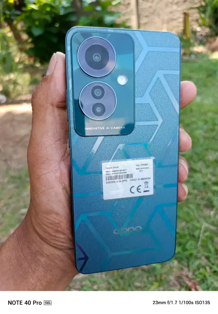 Oppo reno 11 F 5G mulus masih segel hp dus aja sidik jari of