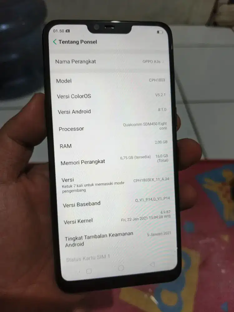 oppo a3s 2/16 original