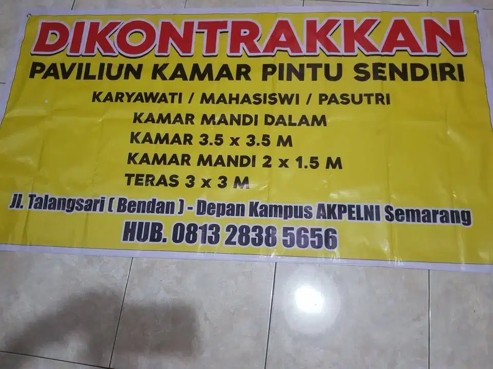 DIKONTRAKAN  PAVILIUN  KAMAR MANDI DALAM