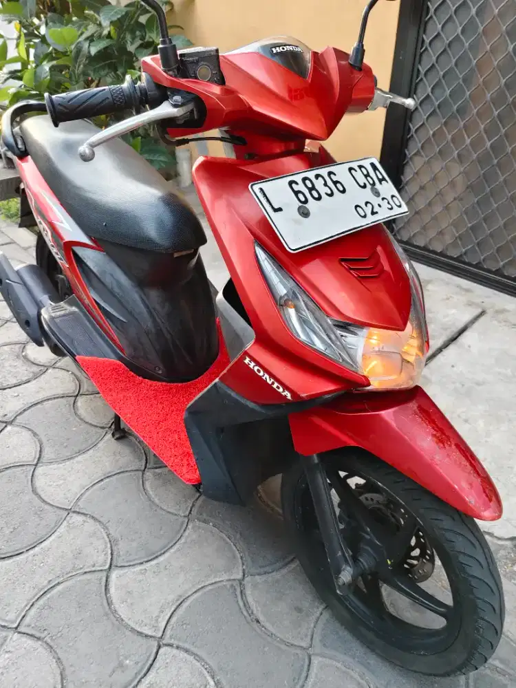 Beat 2012 CW Merah Plat Baru 2030 Full Original!!!