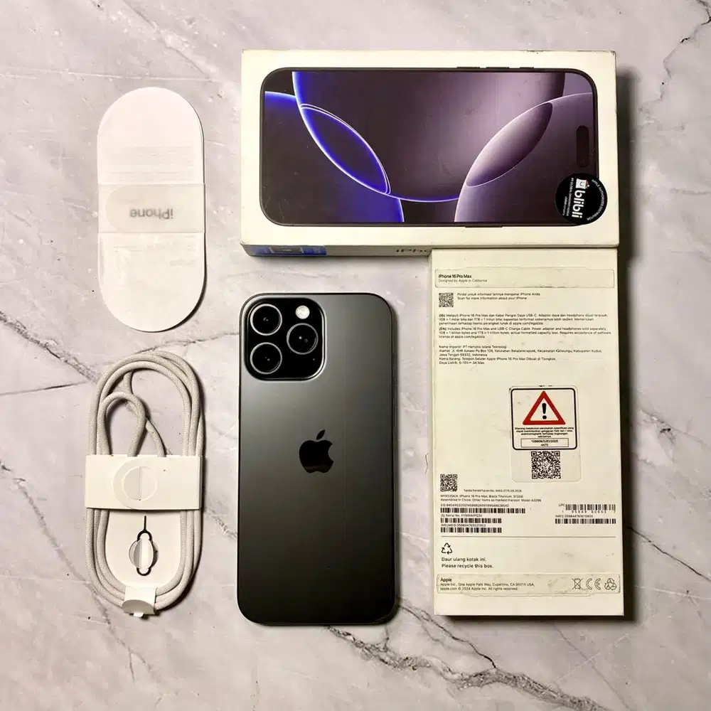 iPhone 16 Promax 512GB Blibli Gdn Fullset ori garansi on 2026