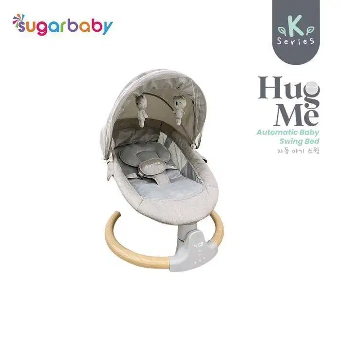 Sugar Baby - Hug Me K-SERIES Automatic Baby Swing Bed - WOOD