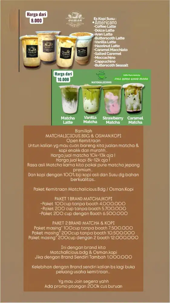 OPEN KEMITRAAN MATCHALICIOUS.BDG & OSMAN.KOPI