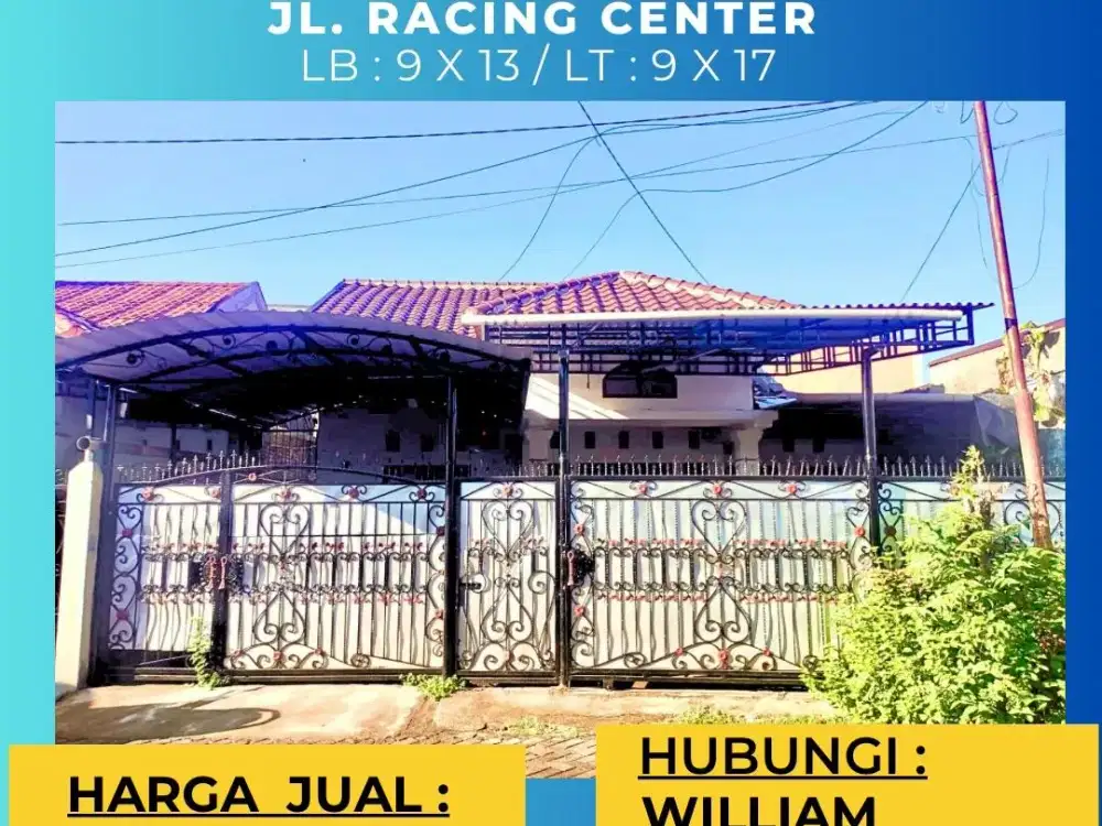 JUAL RUMAH JL RACING CENTRE PERUM DOSEN UMI MAKASSAR