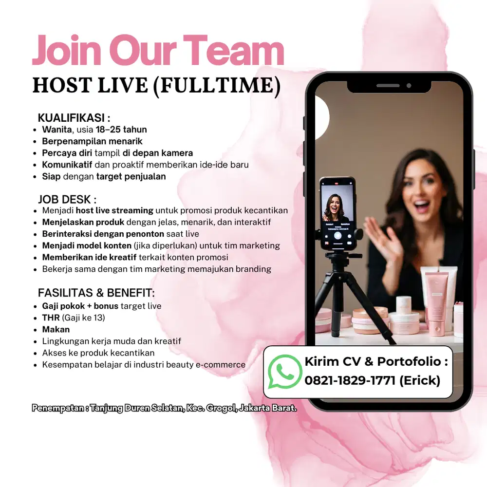 HOST LIVE (FULLTIME) - FREE MAKAN