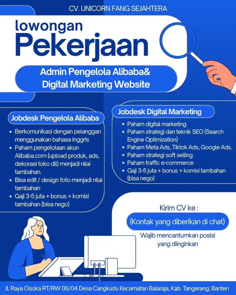 LOWONGAN PEKERJAAN FREE TANPA BIAYA APAPUN, PROSES CEPAT TANPA ADM