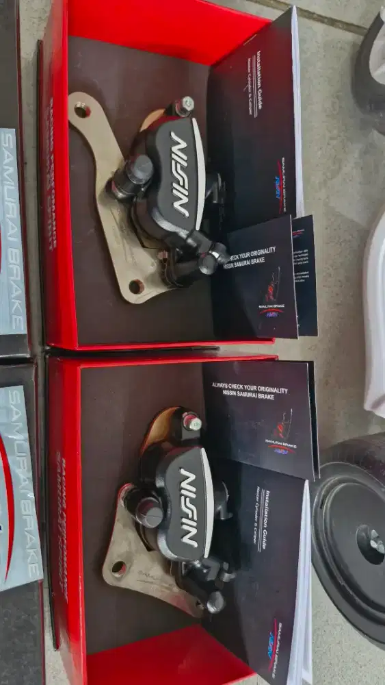 Kaliper Nissin Samurai 2P Sepaket New ORI, PNP All New Nmax & Aerox