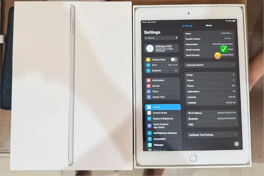 Ipad gen 6 silver 128gb
