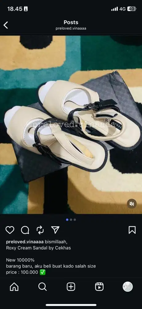 ROXY CREAM SANDAL BY CEKHAS - NEW