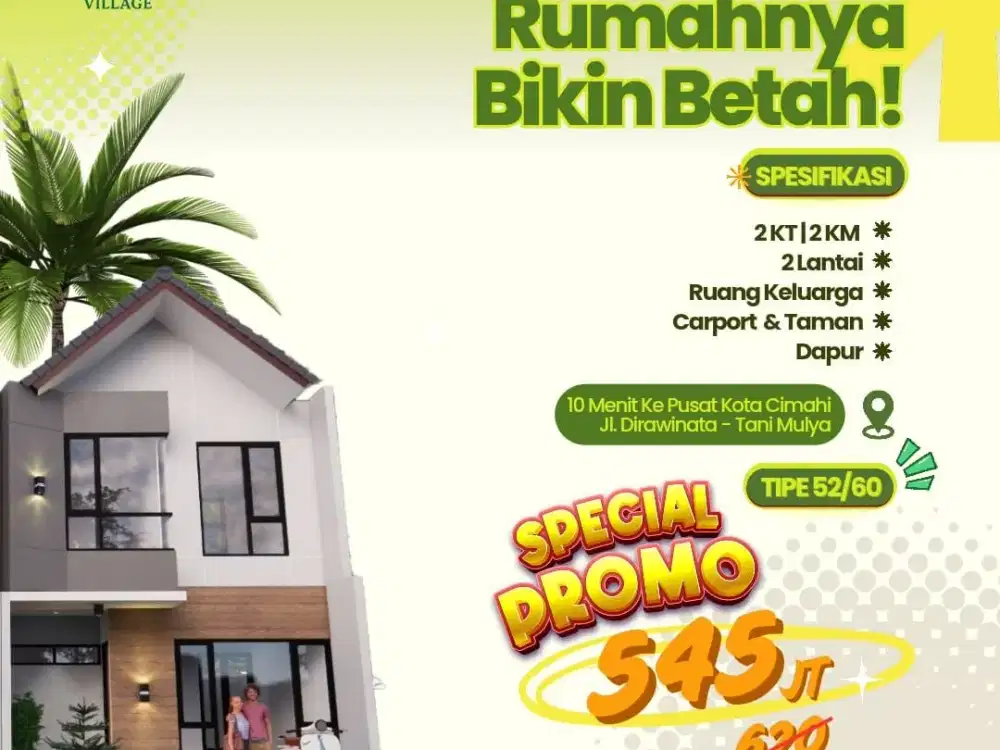 Rumahnya Bikin Betah! Harmony Village Hadir Dengan Diskon 75Jt