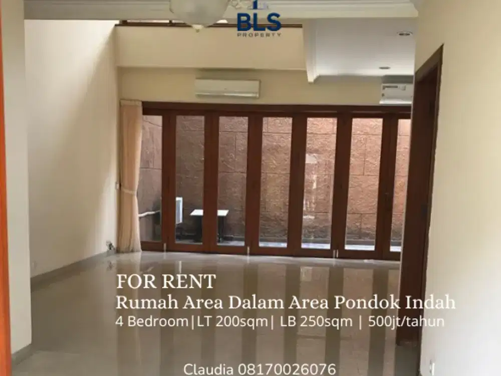 FOR RENT Rumah Area Dalam Area Pondok Indah