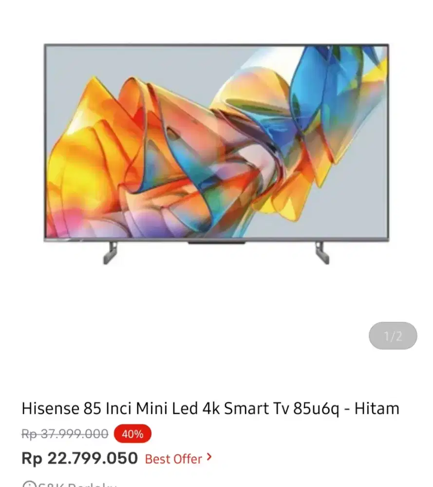 HISENSE GOOGLE TV 4K 85 INCI