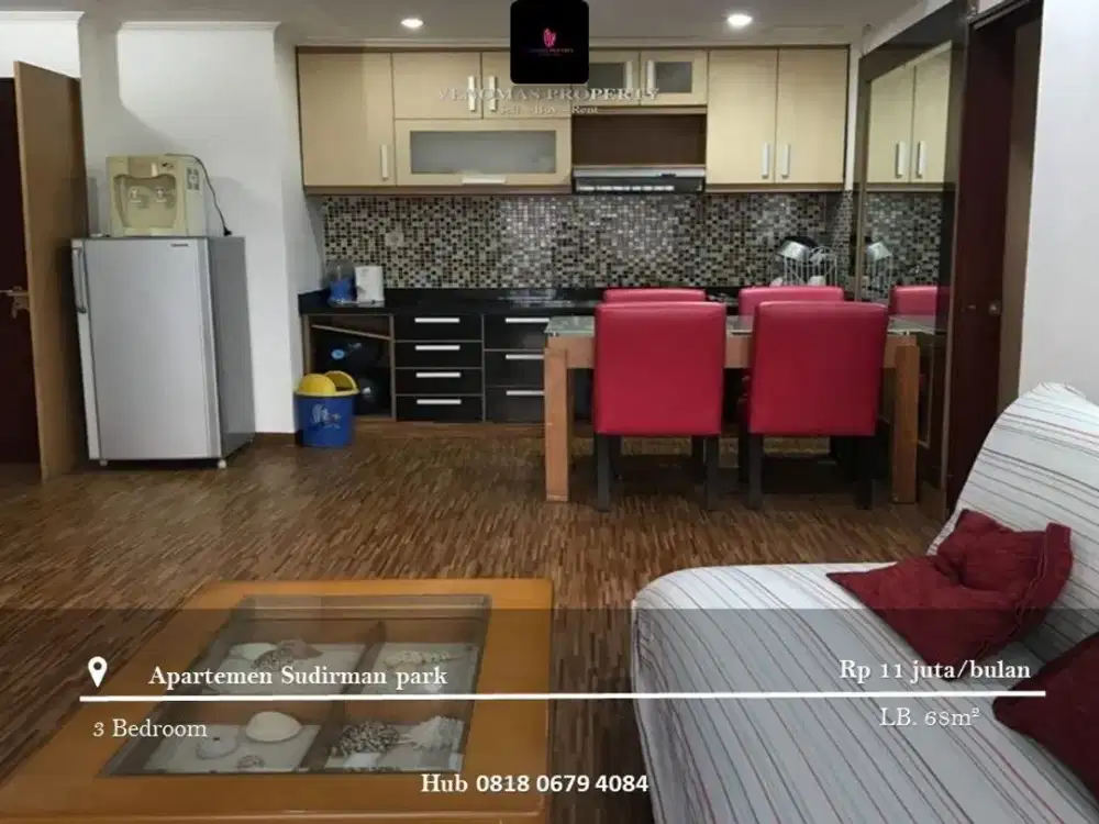 DIsewakan Apartement Sudirman Park High Floor 3BR Full Furnished