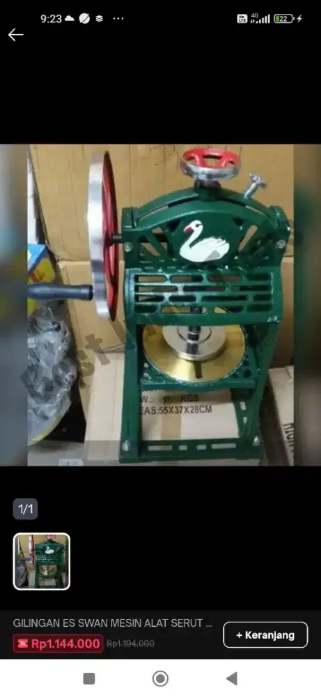 Mesin Serut Es Manual Cap Angss