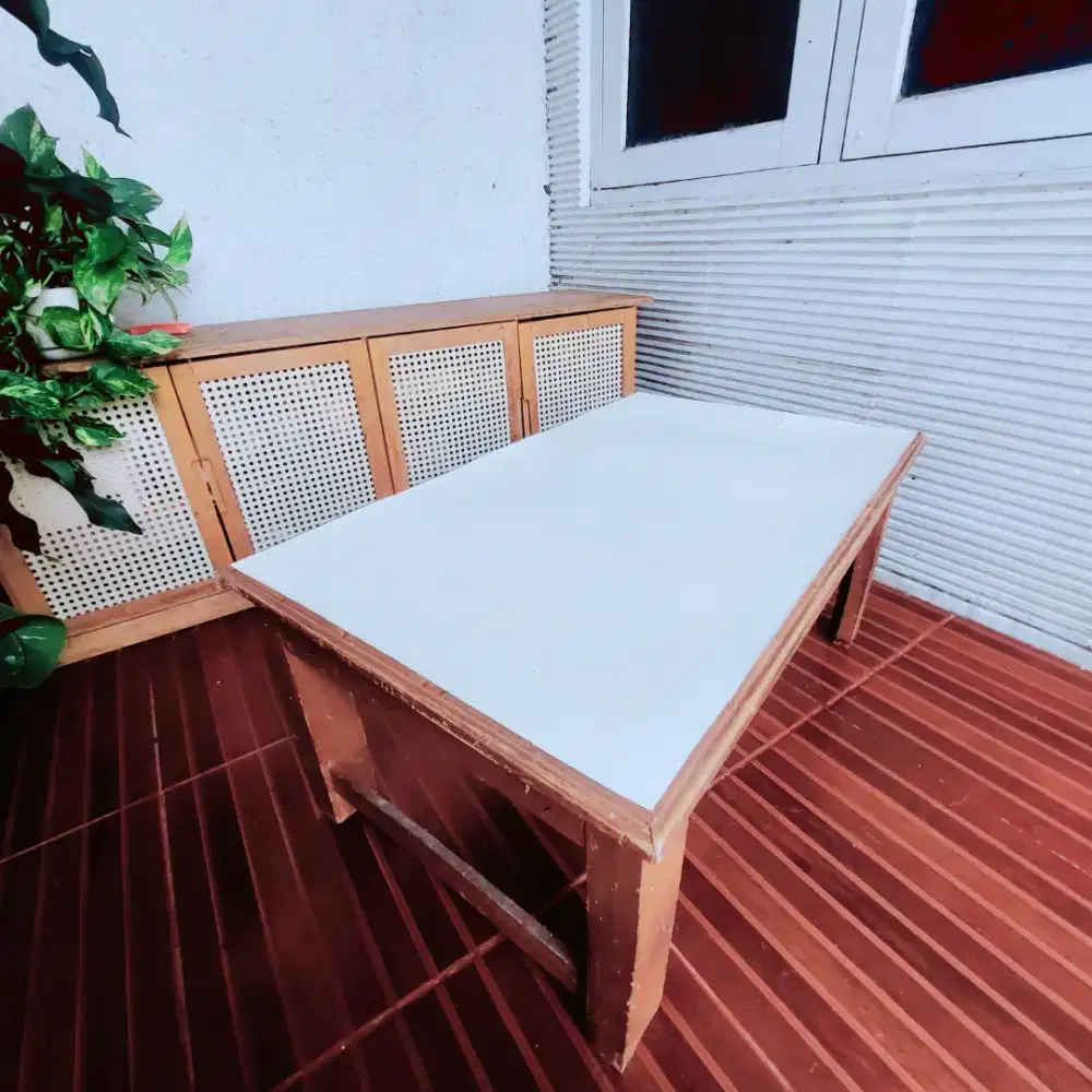 Meja lesehan Kayu Bekas Kokoh 77x47x34.5 Meja Tamu Meja Belajar Murah