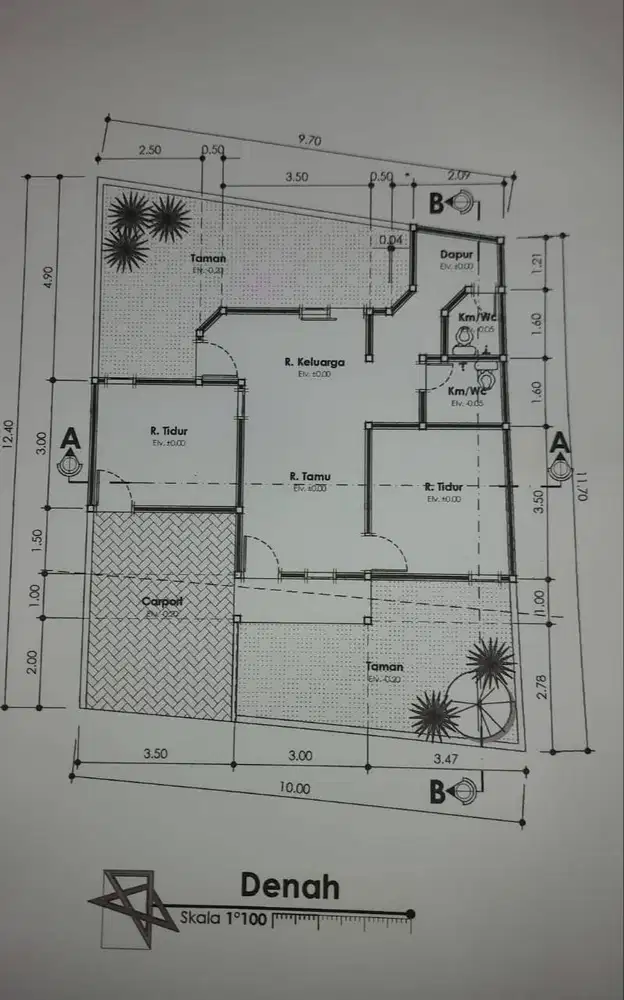 RUMAH SIAP BANGUN TENGAH KOTA,TANAH BISA ANGSUR