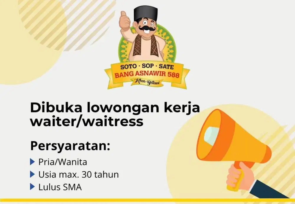 Di cari pegawai resto
