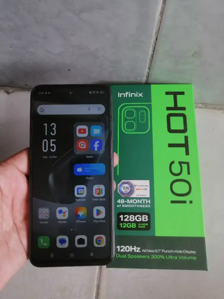 Infinix hot 50i ram 6+6/128gb fullset garansi