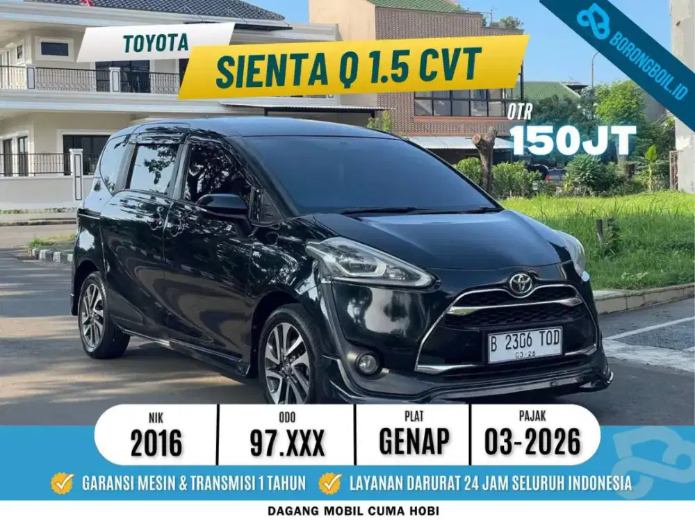 Favorite Colour Toyota Sienta Q 1.5 CVT 2016 Hitam Metalik 2017 serena
