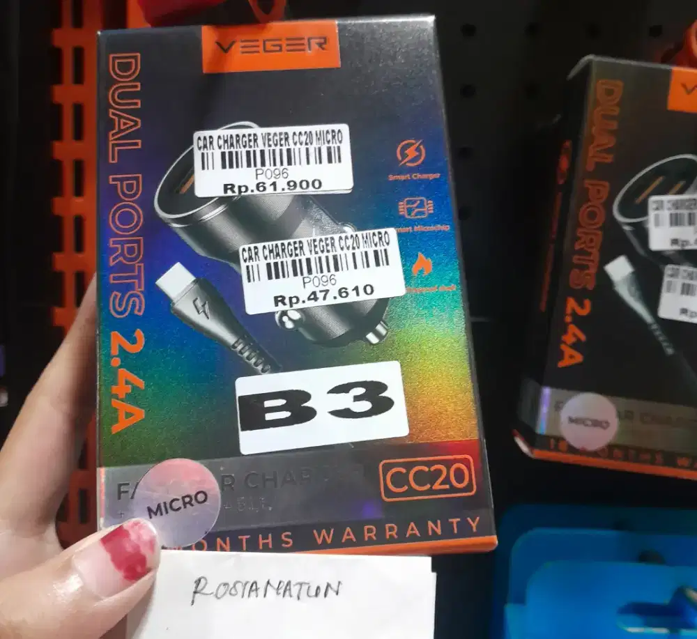 CAR CHARGER VEGER CC20 MICRO ATLANTIS DAHSYAT