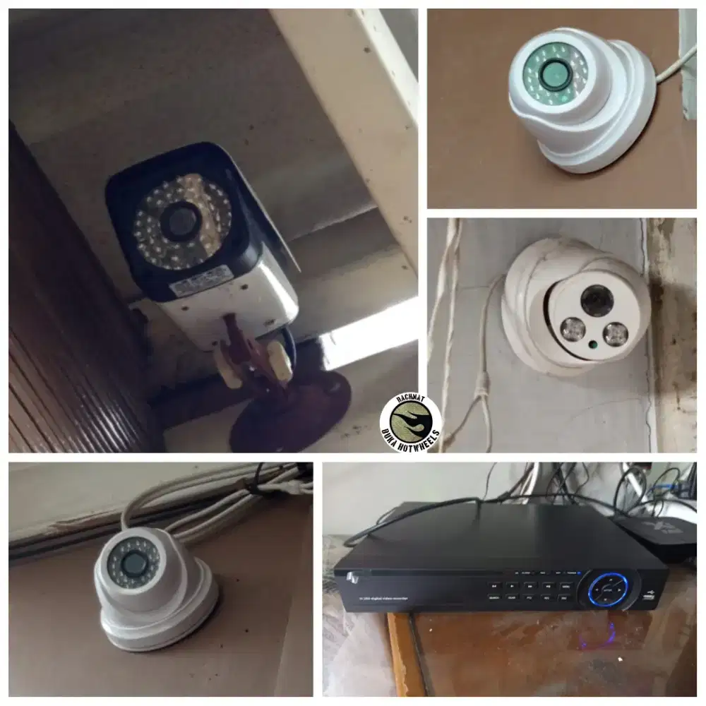 Cctv 4 chanel 4 camera siap pakai
