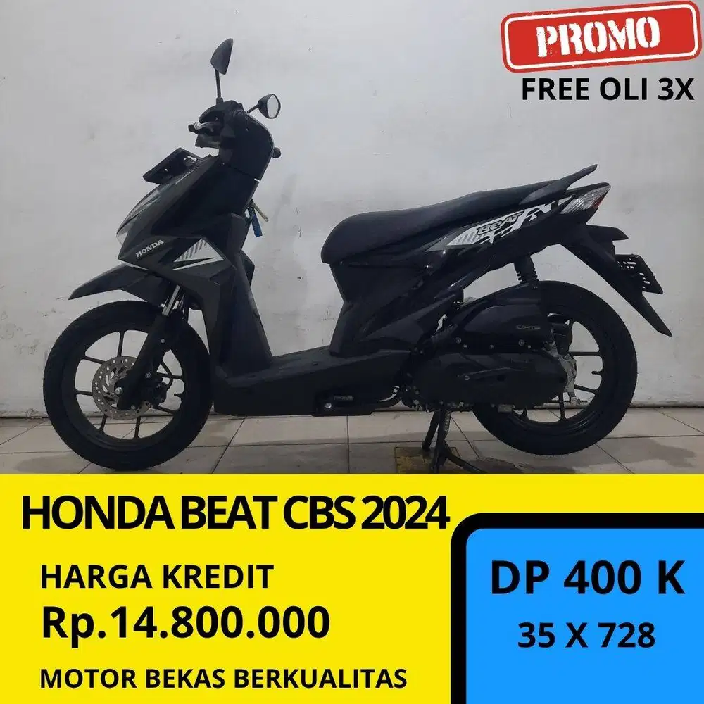 Honda Beat Cbs 2024 Murah 400ribu DPnya dan pastinya angsuran murah