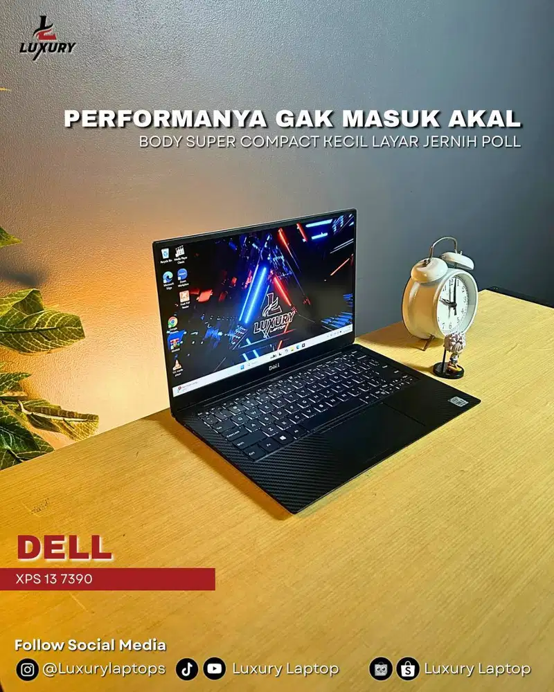 LAPTOP DELL XPS 13 7390 SLIM CORE I5 RAM 16GB SSD 512GB JUAL MURAH BU