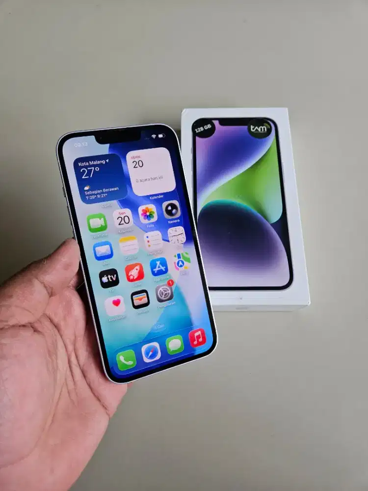 iPhone 14 128gb Purple iBox Resmi Indo Fullset Normal Murah
