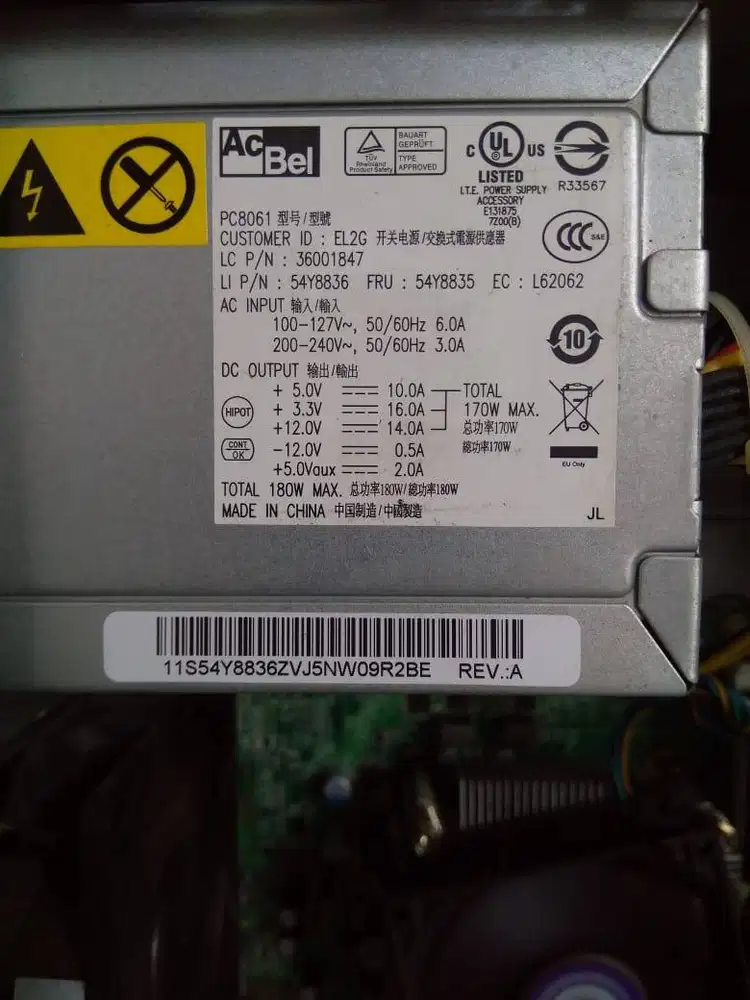 PC ONLY Lenovo Irit Listrik cocok untuk listrik rumah 450 VA