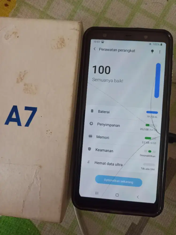 samsung a7 2018 4/64gb fullset