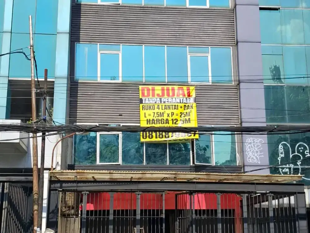 Dijual Ruko 4 Lantai + Dak Cideng Timur
