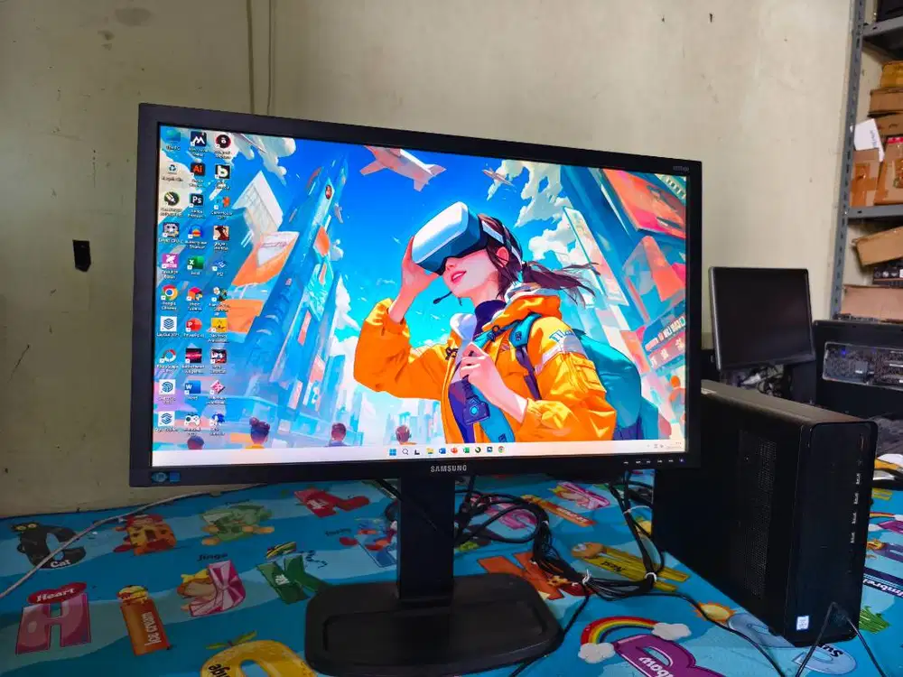 monitor PC 27inch samsung gambar bening normal bisa portait