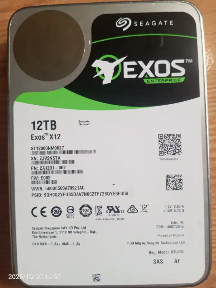 Hardisk SAS seagate EXOS X12