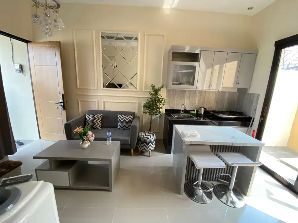 Villa 3 Lantai Kota Batu Full Furnished View Gunung