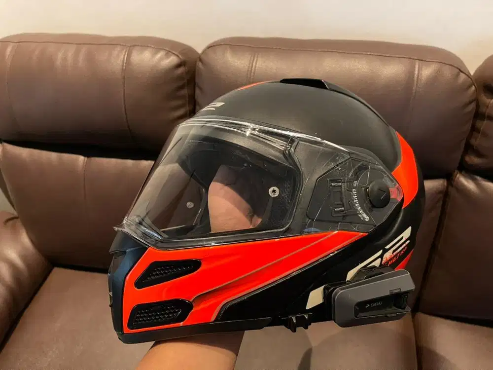 Helm LS2 Metro evo black orange (good condition)