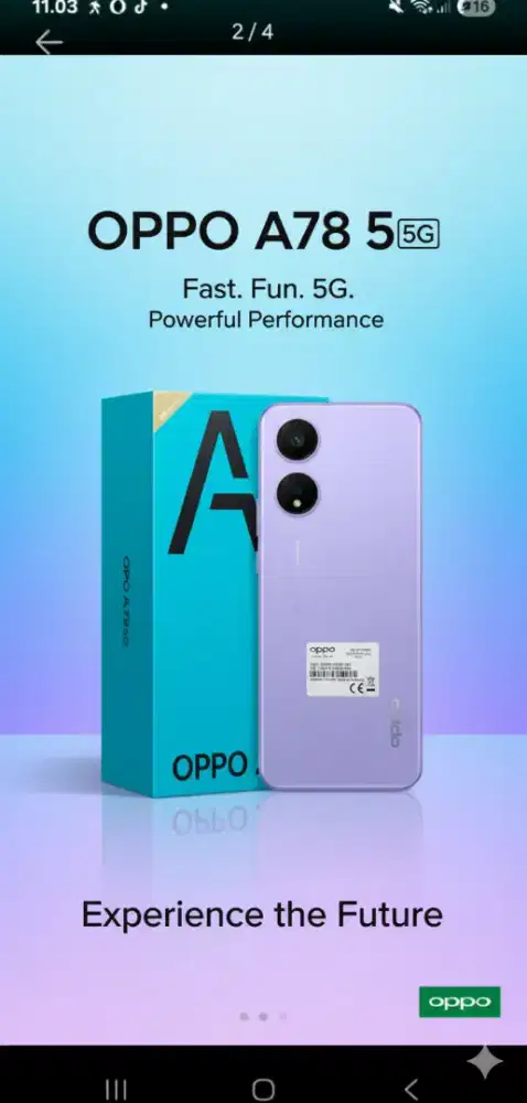 Oppo A78 Ram 4 kondisi normal