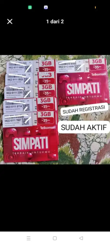 KARTU PERDANA TELKOMSEL SIMPATI SUDAH REGISTRASI AKTIF TINGAL PAKAI