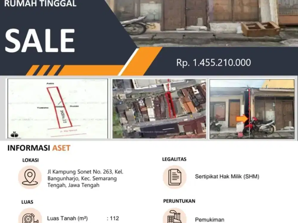 Dijual Rumah Tinggal Sekaligus Tanah Strategis di Pusat Kota Semarang
