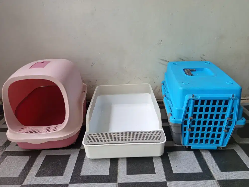 Jual pet cargo box kucing, dan litter box kucing