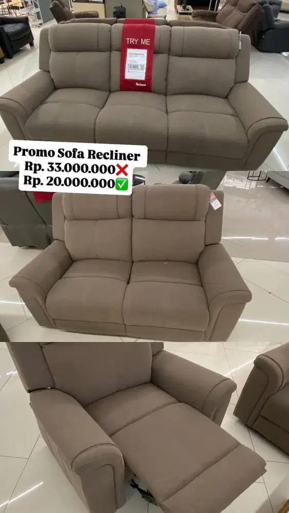 PROMO SOFA SET RECLINER
