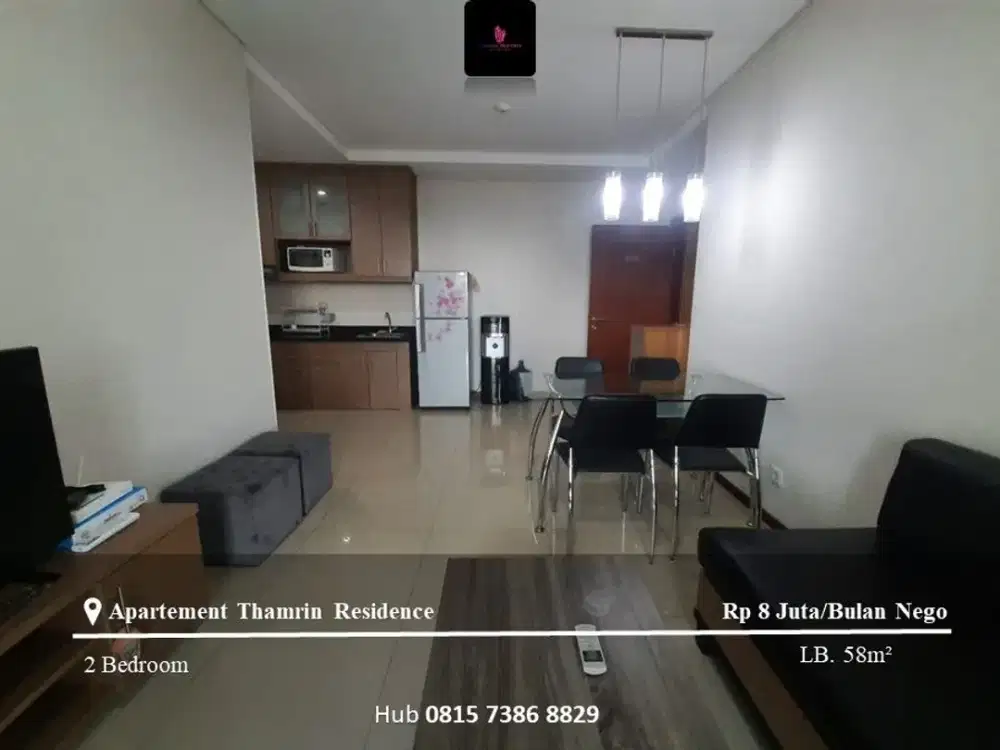 Disewakan Apartement Thamrin Residence High Floor 2BR Full Furnished