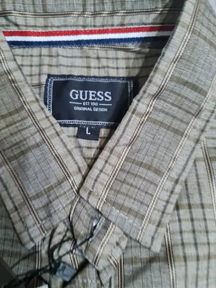 Kemeja kerah lengan Guess , original