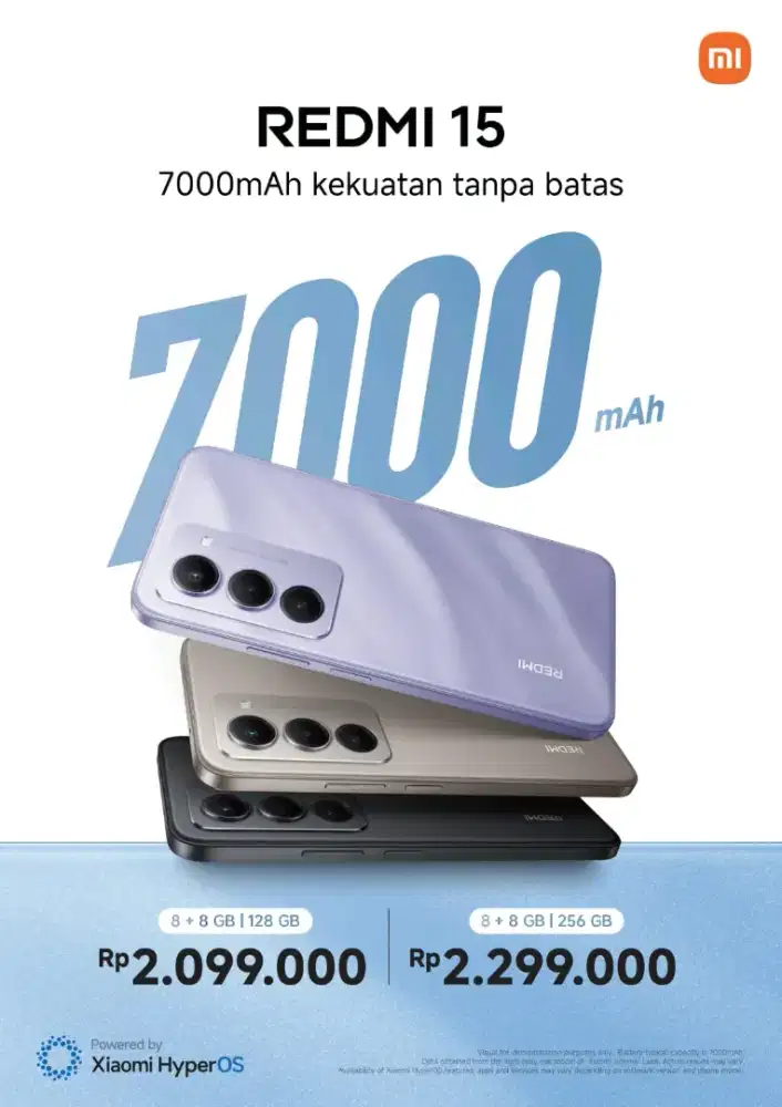 New Redmi 15, Harga 2jtan Batre Jumbo 7000mAh Bisa Awet 2 Harian