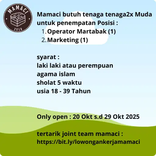 Lowongan Operator Mamaci