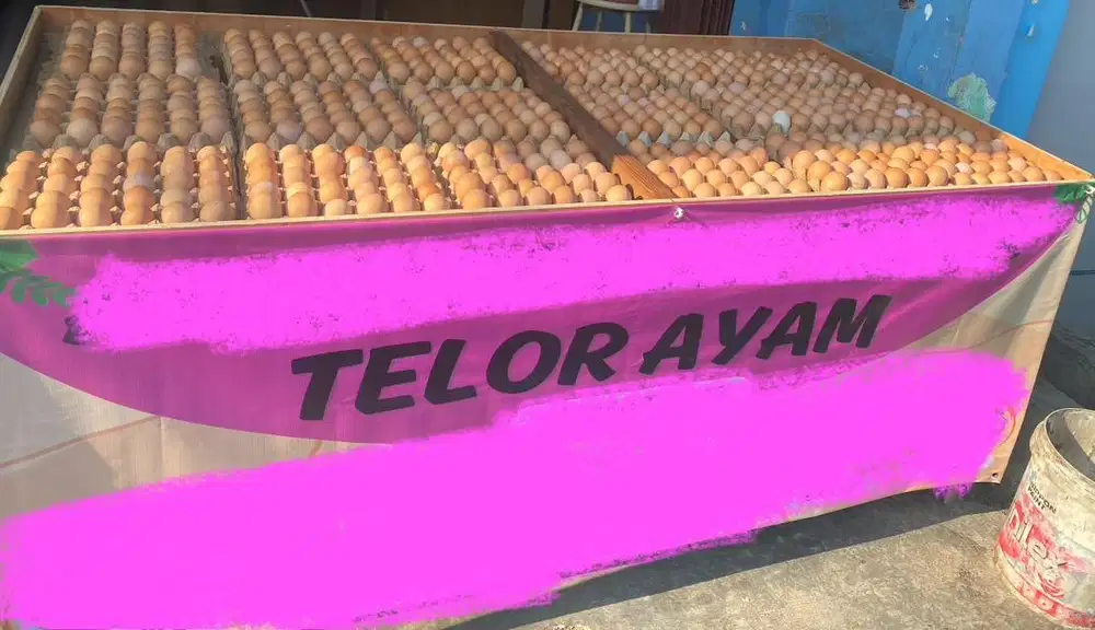 Meja jualan telor